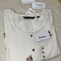 EMBROIDERY OFF WHITE KURTI