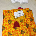 YELLOW HANDBLOCK PRINTED KURTI