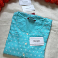 ROUND NECK UP & DOWN TEAL KURTI