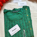 GREEN PRINTED COTTON KURTI
