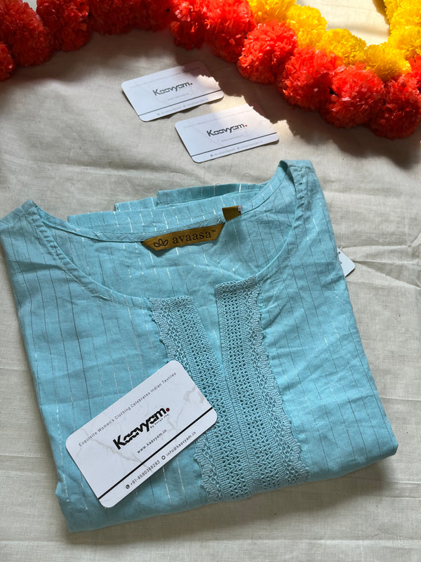 SHIMMER TEAL KURTI