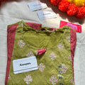 Contrast Green & Peach Kurti