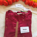 ROUND NECK MAROON PRINTED KURTI