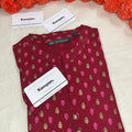RED COLLAR COTTON KURTI