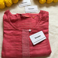 CORAL ROUND NECK KURTI