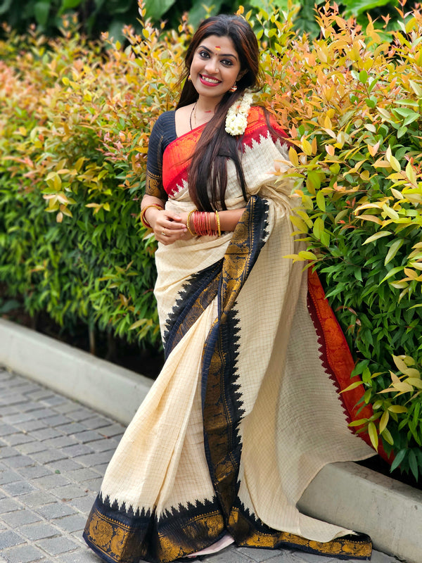 DOUBLE BORDER SUNGUDI SAREE