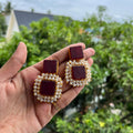 PEARL STONE EARRINGS