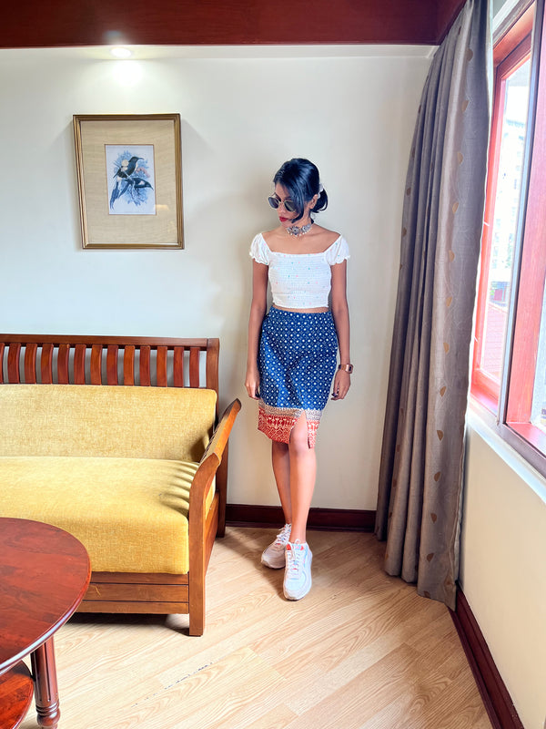 COTTON SKIRT & CROP TOP COMBO