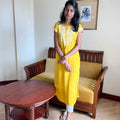 PRINTED YELLOW KURTHI
