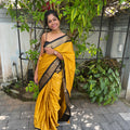 YELLOW KANCHI SOFT SILK SAREE