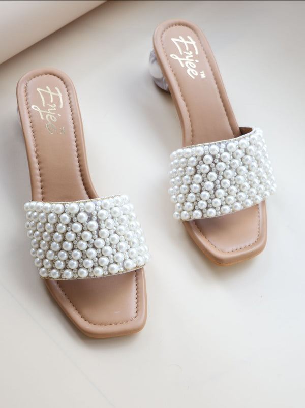 WHITE PEARL HEELS