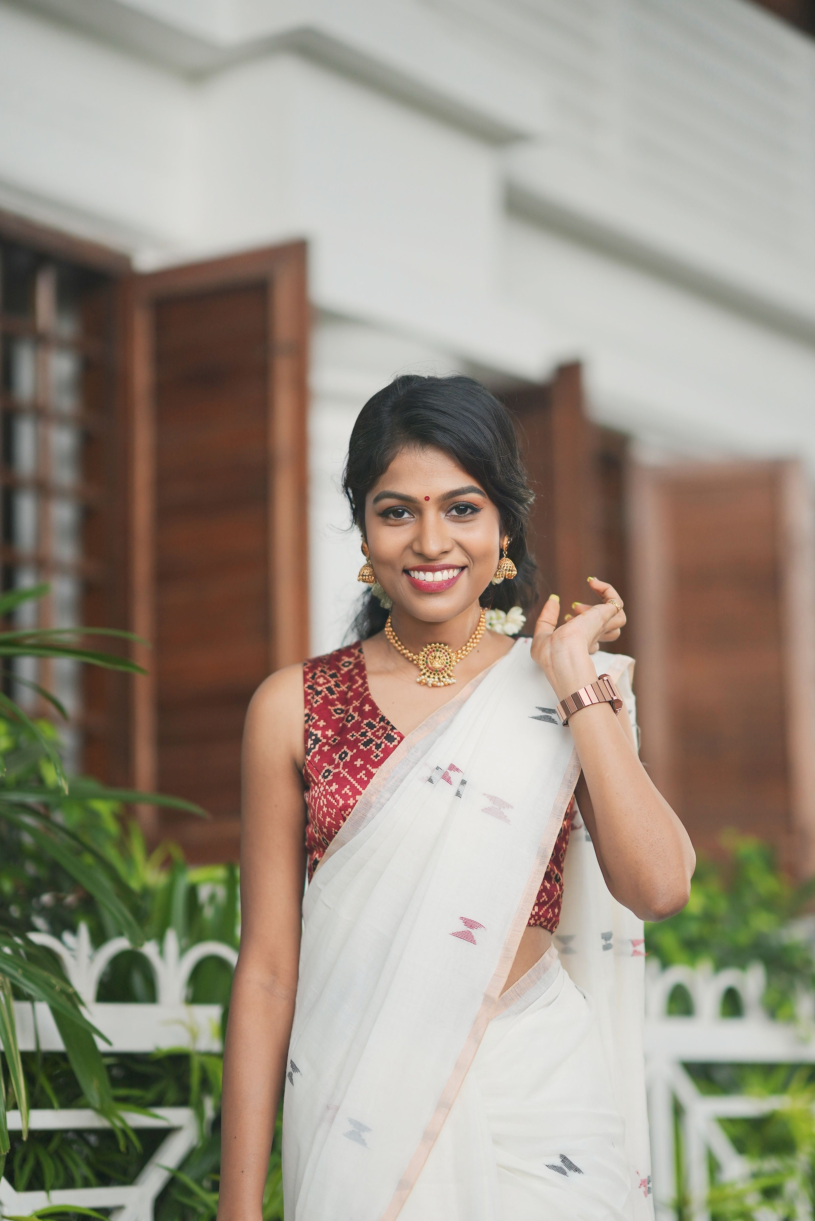 LINEN KERALA SAREE