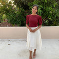 WHITE LACE SKIRT